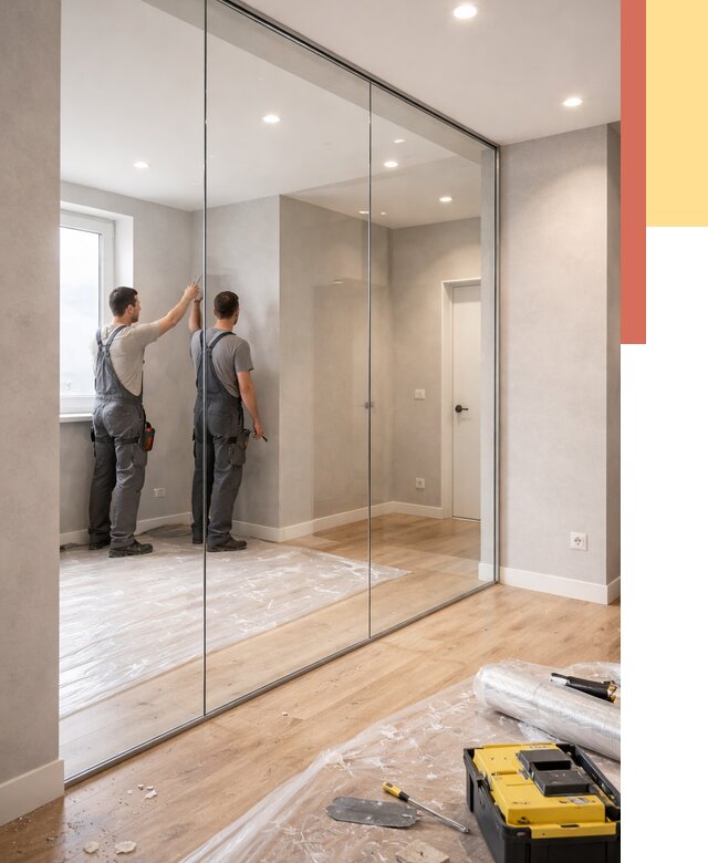 Безрамные стеклянные перегородки в Красном Сулине — монтаж от 9696 руб. | ОТДЕЛОЧНИК-Крл