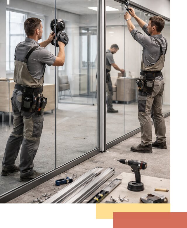 Стеклянные офисные перегородки под ключ в Красном Сулине