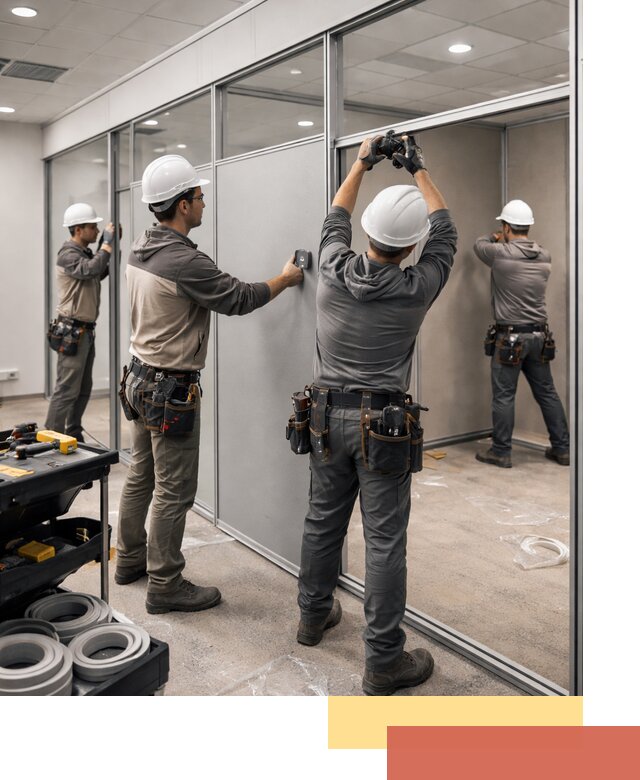 Мобильные офисные перегородки под ключ в Красном Сулине