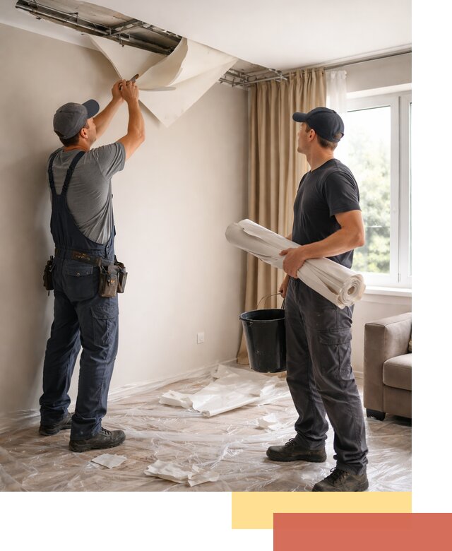 Демонтаж натяжного потолка в Красном Сулине быстро и аккуратно