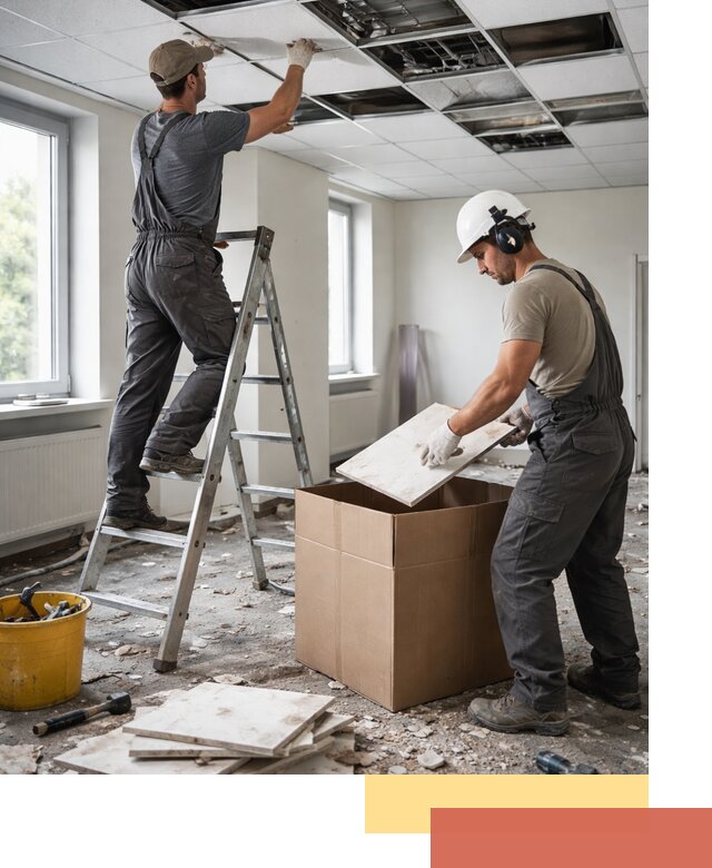 Демонтаж потолочной плитки в Красном Сулине быстро и аккуратно