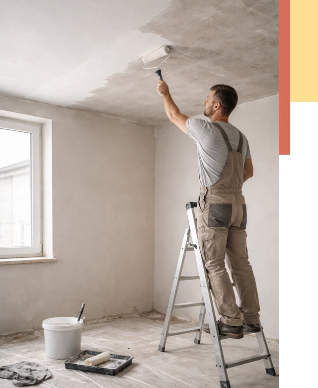 Грунтовка потолка в Красном Сулине от 2552 руб. — быстро и недорого | ОТДЕЛОЧНИК-Крл