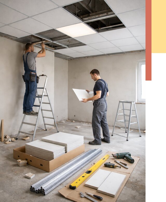 Монтаж потолка армстронг в Красном Сулине от 4593 руб/м2 — быстрая установка под ключ | ОТДЕЛОЧНИК-Крл