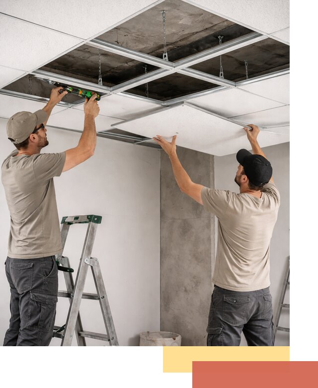 Монтаж потолка Армстронг под ключ в Красном Сулине