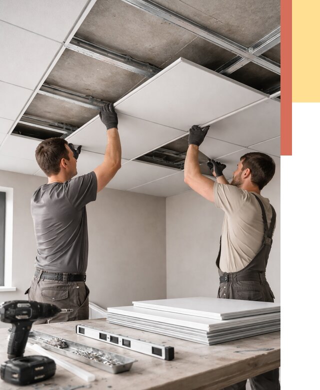 Монтаж кассетного потолка в Красном Сулине от 4593 руб/м2 — установка и сборка | ОТДЕЛОЧНИК-Крл