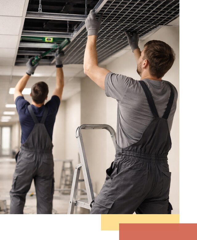 Монтаж потолка Грильято в Красном Сулине: установка под ключ качественно