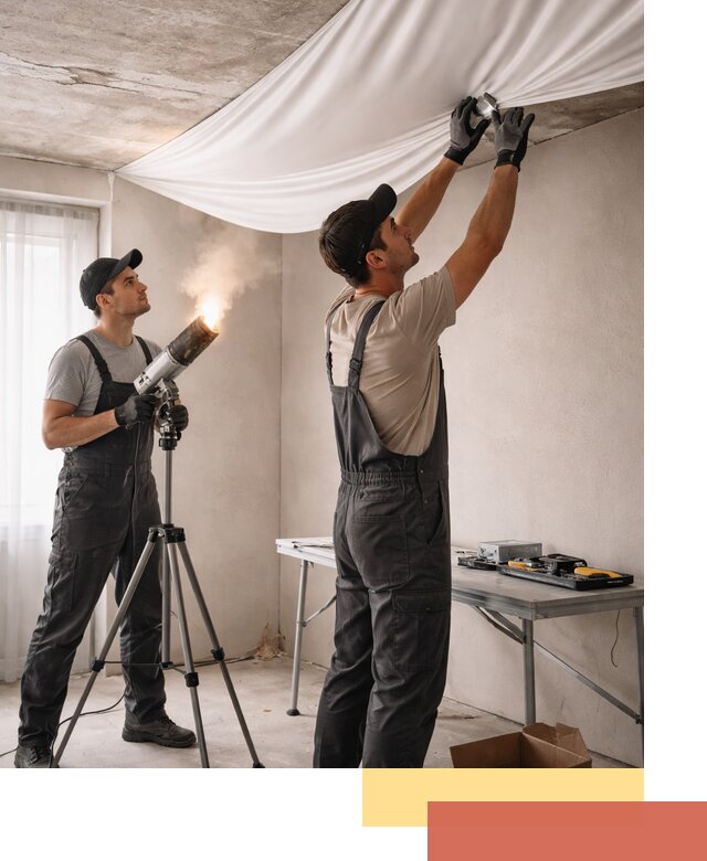 Установка натяжного потолка под ключ в Красном Сулине