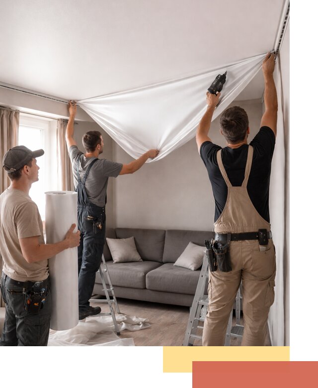 Монтаж сатинового натяжного потолка в Красном Сулине качественно и быстро