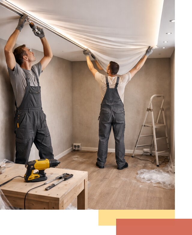 Монтаж натяжного потолка с подсветкой в Красном Сулине цена и сроки