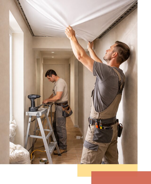 Монтаж натяжного потолка в прихожей в Красном Сулине