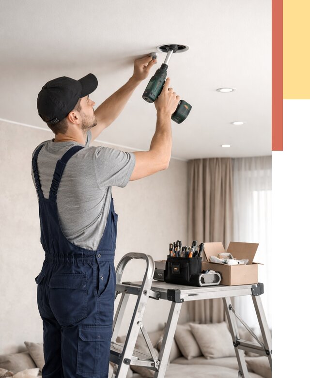 Установка и монтаж точечных светильников в натяжной потолок в Красном Сулине от 1837 руб. | ОТДЕЛОЧНИК-Крл