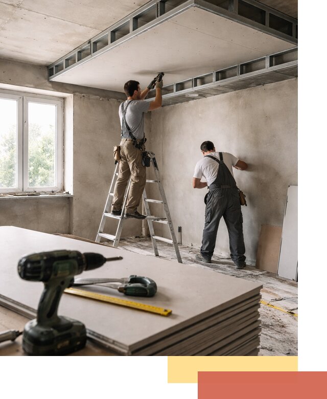 Двухуровневый потолок из гипсокартона в Красном Сулине