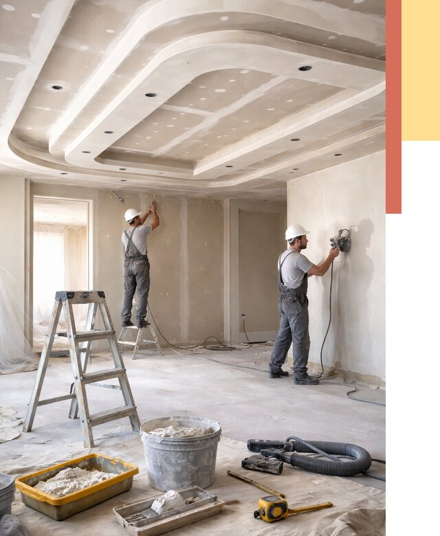 Многоуровневый потолок из гипсокартона в Красном Сулине от 765 руб. под ключ | ОТДЕЛОЧНИК-Крл