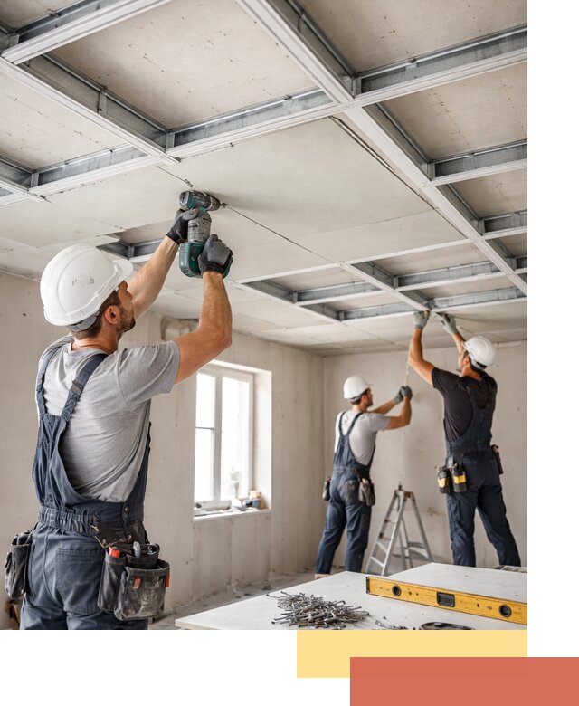 Кессонный потолок из гипсокартона под ключ в Красном Сулине