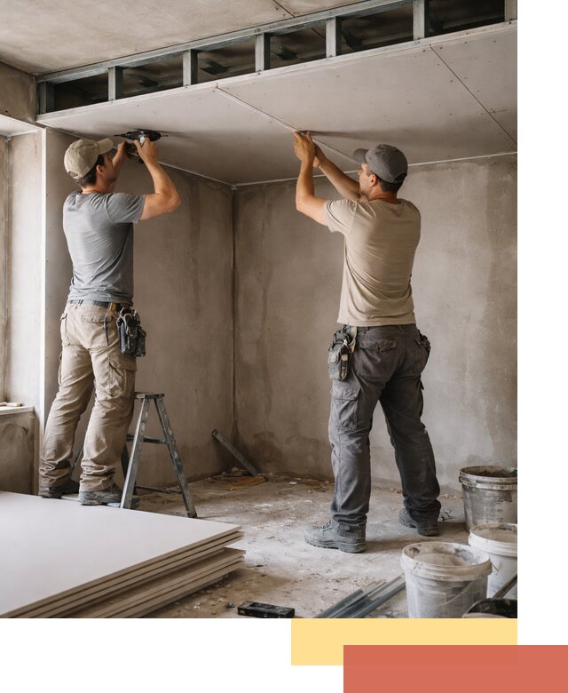 Короб из гипсокартона на потолке под ключ в Красном Сулине