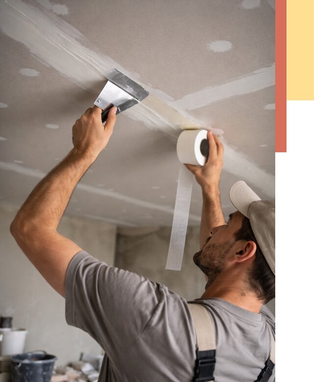 Обработка швов потолка ГКЛ в Красном Сулине от 7655 руб. под ключ | ОТДЕЛОЧНИК-Крл