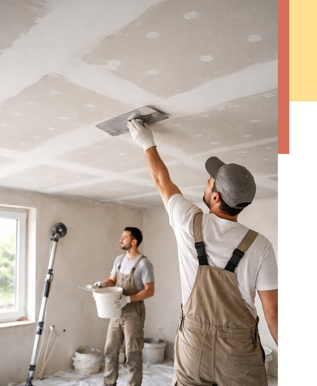 Шпаклевка потолка из гипсокартона в Красном Сулине от 3266 руб./м2 — услуги под ключ | ОТДЕЛОЧНИК-Крл