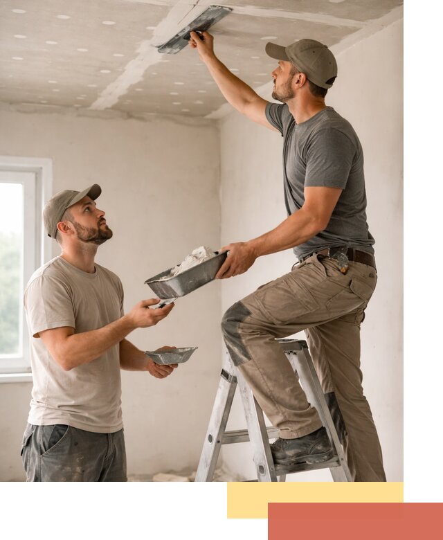 Шпаклевка потолка из гипсокартона в Красном Сулине качественно и быстро