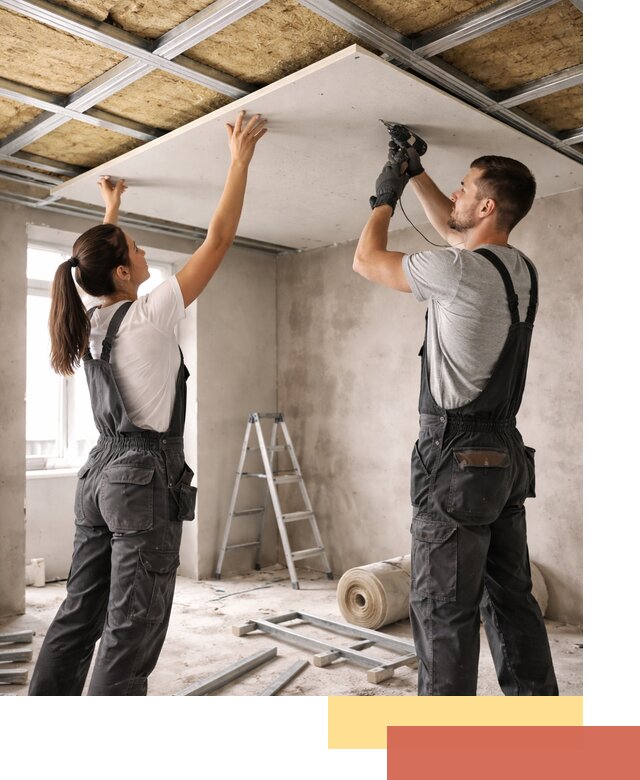 Звукоизоляция потолка из ГКЛ в Красном Сулине профессионально и надежно