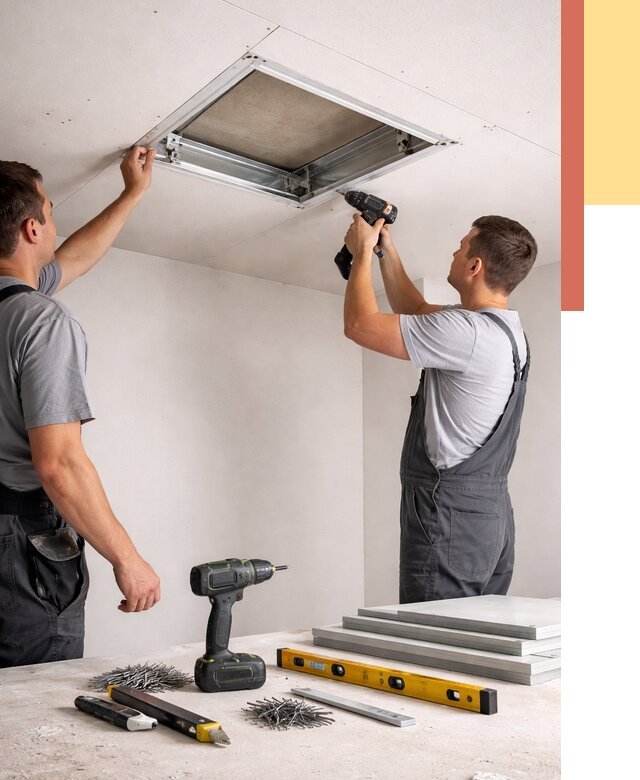 Установка люка в потолок ГКЛ в Красном Сулине от 2552 руб. под ключ | ОТДЕЛОЧНИК-Крл