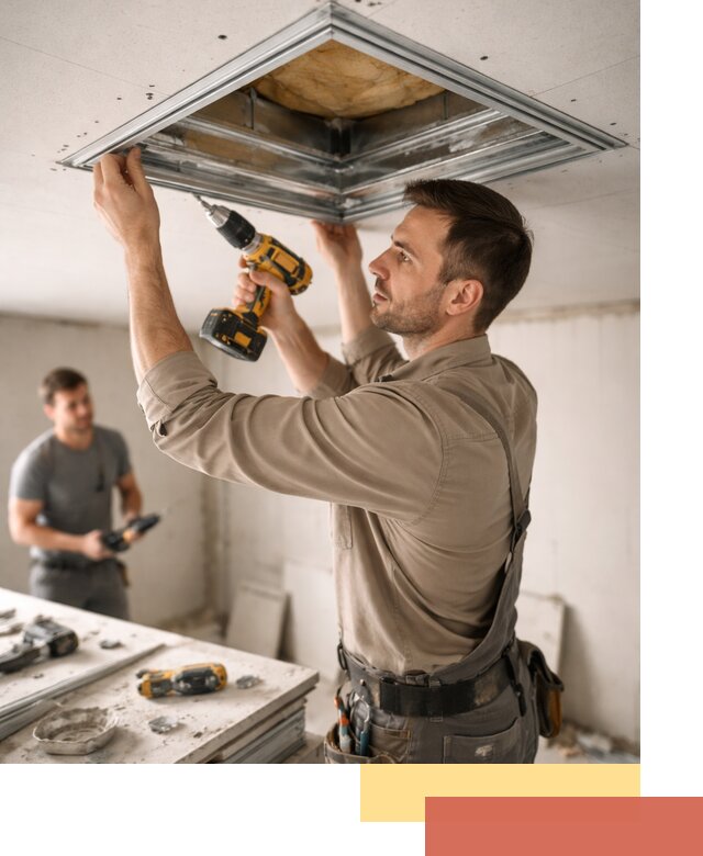 Монтаж люка в потолок из ГКЛ в Красном Сулине