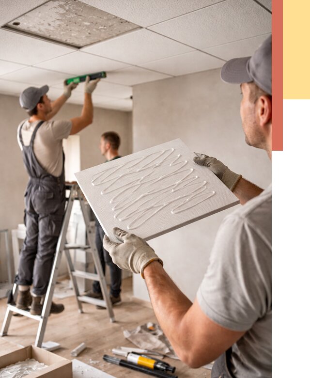 Монтаж потолочной плитки в Красном Сулине от 4593 руб. — быстро и недорого | ОТДЕЛОЧНИК-Крл