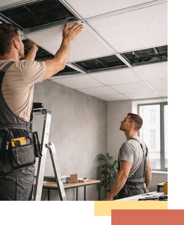 Монтаж потолочной плитки в Красном Сулине качественно и в срок