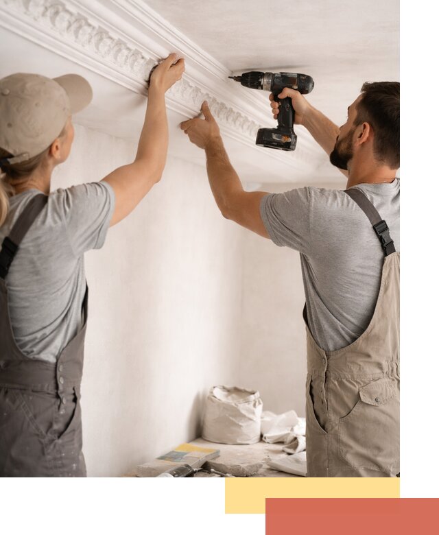 Профессиональный монтаж лепнины на потолок в Красном Сулине