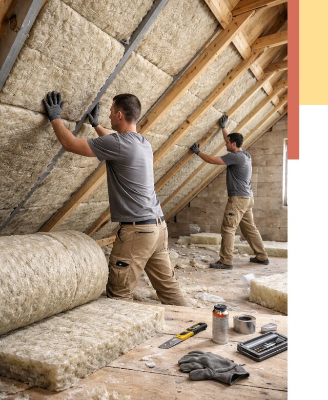 Утепление потолка минватой в Красном Сулине от 1480 руб. — быстро и недорого | ОТДЕЛОЧНИК-Крл