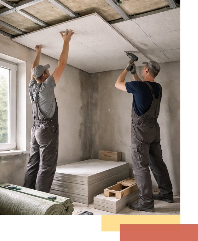 Шумоизоляция потолка панелями ЗИПС в Красном Сулине